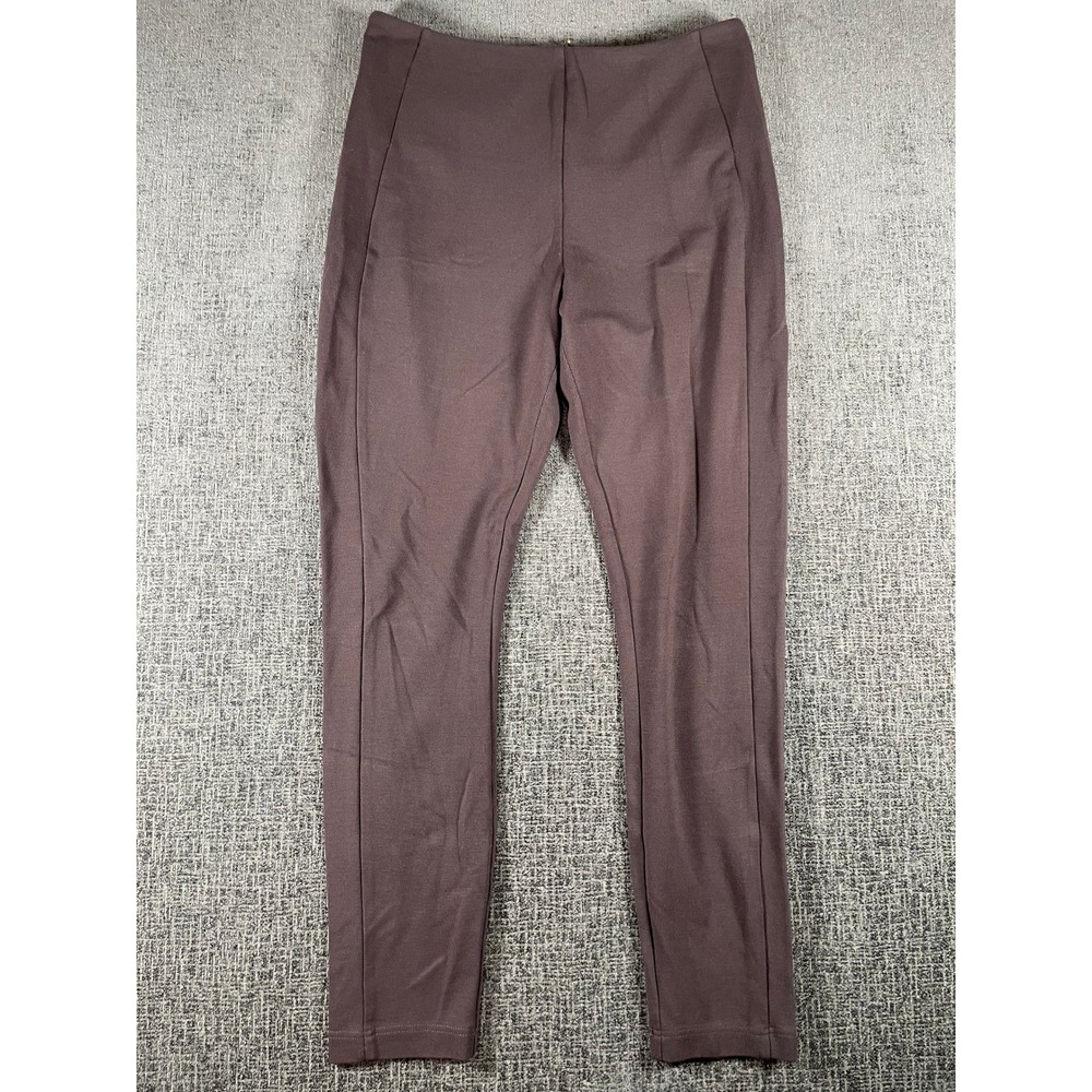Lysse New York Women Large Brown High Rise‎ Seamed Leggings Cocoa Pull On Pants